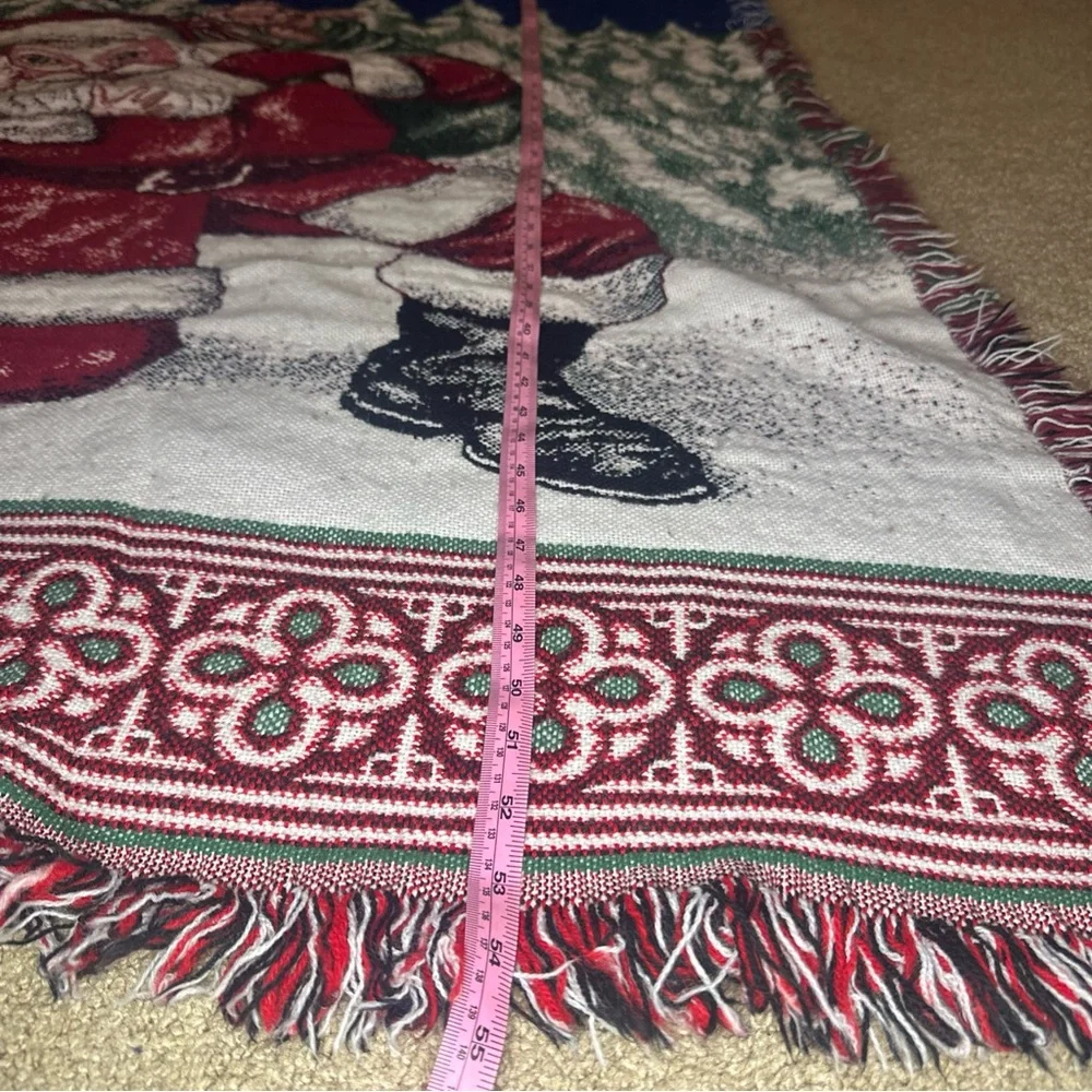 Santa and Angel Holiday Throw Blanket